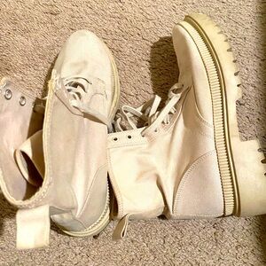 H&M Beige Canvas Boots